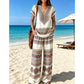 👗 50% RABATT! 💃 2-teiliges Set aus bedrucktem Oberteil & Hose für Damen – Leicht, fließend & vielseitig – Perfekt für Sommer, Strand oder Büro – stylisher 2-in-1 Look mit Komfort 🌸