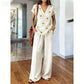 👗 50% RABATT! 💃 2-teiliges Set aus bedrucktem Oberteil & Hose für Damen – Leicht, fließend & vielseitig – Perfekt für Sommer, Strand oder Büro – stylisher 2-in-1 Look mit Komfort 🌸
