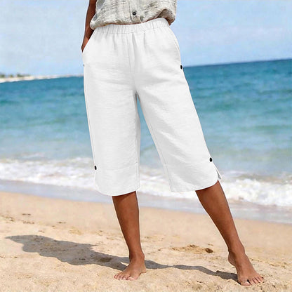 Damen atmungsaktive Sommer-Freizeit-Caprihosen