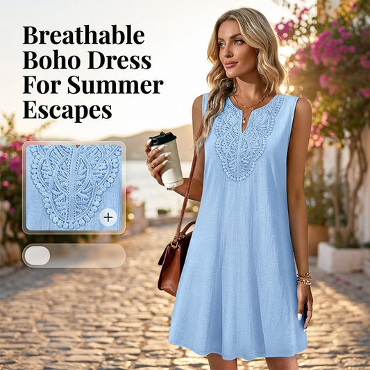 👗 ☀️ Atmungsaktives Sommer Freizeitkleid – Leicht, luftig & perfekt für heiße Tage 🌸 ✨