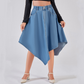 ❤️50 % Rabatt auf Neuheiten – Figurbetonter, asymmetrischer Jeans-Midirock