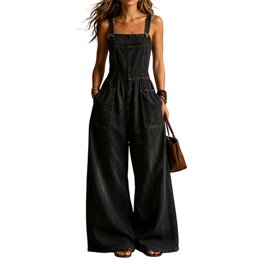 ✨Damen Sommer lockerer Denim-Jumpsuit mit Taschen