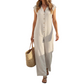 👗☀️Ärmelloser Sommer-Jumpsuit mit Knopfleiste für Damen – Lässiger Sommer-Chic ✨