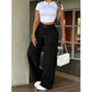 🔥 Letzter Tag! 50% Rabatt Damen High-Waist Straight Leg Hose 🫒 Figurformend & bequem für den Alltag