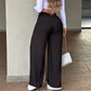 🔥 Letzter Tag! 50% Rabatt Damen High-Waist Straight Leg Hose 🫒 Figurformend & bequem für den Alltag