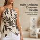 ⌛Limited-Time Offer-Women's Halter Neck Printed Top Sleeveless