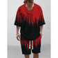 👕☀️2-teiliges Set aus Freizeit-Oberteil und Shorts für Herren – Lässiger Komfort und Stil 🔥