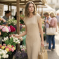 Ärmelloses Sommerkleid mit Seitenschlitz für Damen