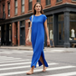 Ärmelloses Sommerkleid mit Seitenschlitz für Damen