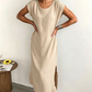 Ärmelloses Sommerkleid mit Seitenschlitz für Damen