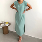 Ärmelloses Sommerkleid mit Seitenschlitz für Damen
