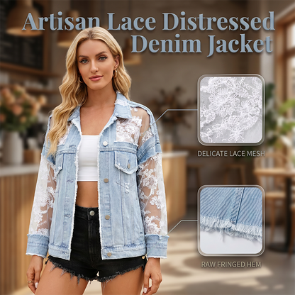 🔥BEGRENZTE STÜCKZAHL💃 Handgefertigte Spitzenjacke ✨ Lässige Passform, passend zu jedem Outfit