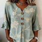 Sommerliches Damen-Top mit Blumenmuster und Rüschenärmeln