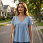 👚✨Women's Elegant V-Neck T-Shirt – schmeichelhafter Ausschnitt, weicher Stoff & vielseitig – perfekt für Alltag, Büro & Freizeit – leicht zu kombinieren