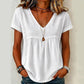👚✨Women's Elegant V-Neck T-Shirt – schmeichelhafter Ausschnitt, weicher Stoff & vielseitig – perfekt für Alltag, Büro & Freizeit – leicht zu kombinieren