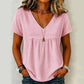 👚✨Women's Elegant V-Neck T-Shirt – schmeichelhafter Ausschnitt, weicher Stoff & vielseitig – perfekt für Alltag, Büro & Freizeit – leicht zu kombinieren