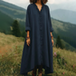 👗 🌸V-Neck Ruffle Trim Loose Maxi Dress – luftiger Schnitt, romantische Rüschen & vielseitig – perfekt für warme Tage, Strand & besondere Anlässe