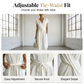Damen V-Ausschnitt Weitbein-Jumpsuit mit Taillenschleife