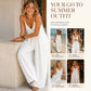 Rückenfreier Jumpsuit für Damen mit Spaghettiträgern