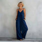 Rückenfreier Jumpsuit für Damen mit Spaghettiträgern