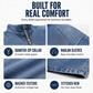 Vintage-Denim-T-Shirt mit halbem Reißverschluss für Herren