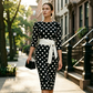 Elegantes Retro-Kleid mit Polka-Dots für Damen
