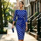 Elegantes Retro-Kleid mit Polka-Dots für Damen