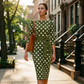 Elegantes Retro-Kleid mit Polka-Dots für Damen