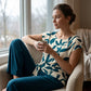 Frauen elegantes zweiteiliges Set mit Print