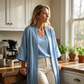 2-teiliges Set aus Tanktop und Strickjacke für Damen