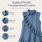Ärmelloses Sommerkleid für Damen mit Rüschen vorne