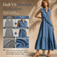 Ärmelloses Sommerkleid für Damen mit Rüschen vorne