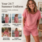 2-teiliges Set aus kurzärmeligem Oberteil und Shorts für Damen