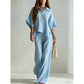 👚LETZTER TAG – 49 % RABATT🌟🎁Set aus kurzärmeligem Damen-Shirt und langer Hose