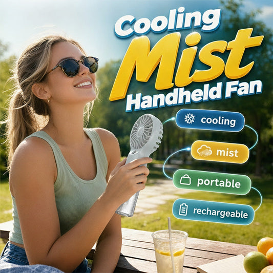 🥳HEISSER SALE 2026🥳💞50.000+ VERKAUFT!  🏖️❄️Tragbarer Handventilator mit Nebelfunktion💦