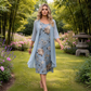 ⌛Zeitlich begrenztes Angebot – Midi-Kleid mit Blumenmuster für Damen