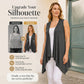 Lässige, ärmellose, drapierte Strickjacke für Damen