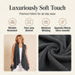 Lässige, ärmellose, drapierte Strickjacke für Damen