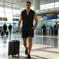 ⏰✨Sommer Herren Set – Ärmelloses Hemd mit Knopfleiste & Shorts 👕 Atmungsaktiv & Bequem