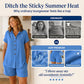 2-teiliges Set aus Damen-Hemd mit Knopfleiste und Shorts