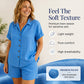 2-teiliges Set aus Damen-Hemd mit Knopfleiste und Shorts