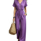 ⌛Zeitlich begrenztes Angebot – Jumpsuit für Damen mit tailliertem Schnitt und V-Ausschnitt