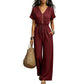 ⌛Zeitlich begrenztes Angebot – Jumpsuit für Damen mit tailliertem Schnitt und V-Ausschnitt