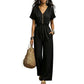 ⌛Zeitlich begrenztes Angebot – Jumpsuit für Damen mit tailliertem Schnitt und V-Ausschnitt