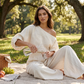 Set aus schulterfreiem Oberteil und Hose mit weitem Bein für Damen
