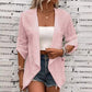 Lässige, strukturierte Damen-Strickjacke mit offener Vorderseite