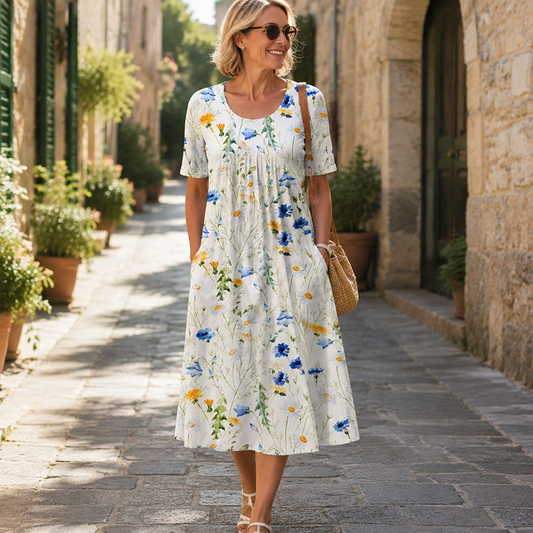 Damen Freizeitkleid mit Blumendruck
