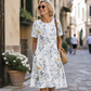 Damen Freizeitkleid mit Blumendruck