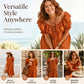 Maxikleid für Damen im Bohemian-Stil mit Rüschen am Ausschnitt