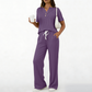 2-teiliges Set aus geripptem Strickoberteil und Hose für Damen
